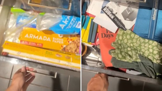 Kitchen drawer organisation order