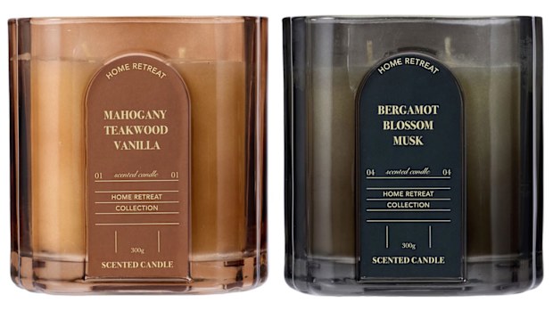 Kmart Home Retreat glass candles 