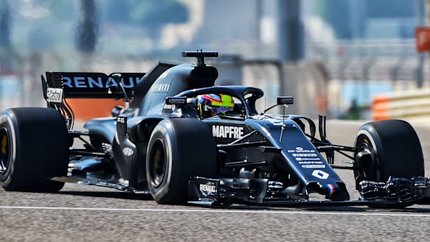 Oscar Piastri during his F1 test for Renault.