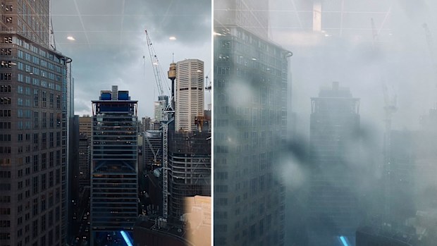 The sky darkened across Sydney as the storm swept through.