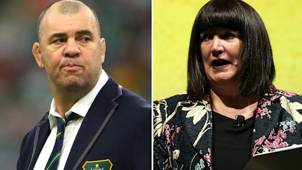 Michael Cheika and Raelene Castle reportedly clash