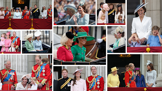 Kate Middleton at Trooping the Colour over the years 