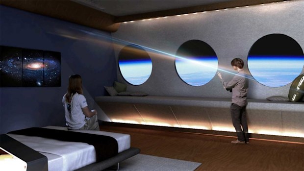 Von Braun Station space hotel designs
