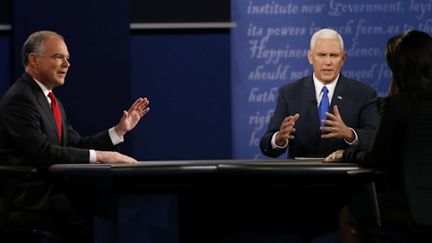 Tim Kaine and Mike Pence. (AP)