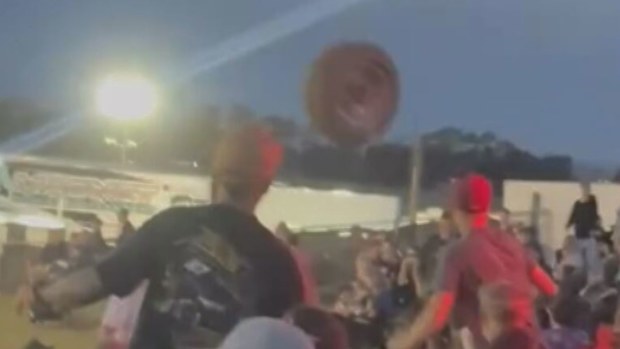 Tyre hits person at race event Avalon