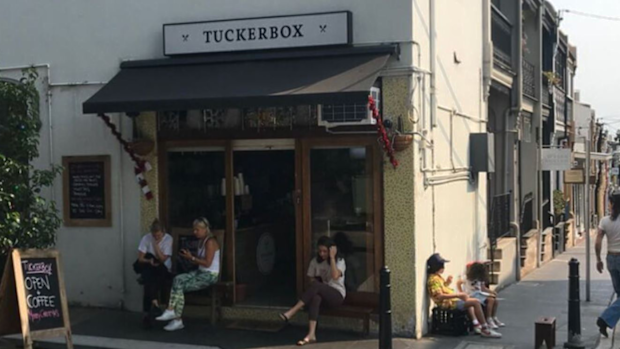 Tuckerbox cafe Sydney council fines small bench outside small business James Martin