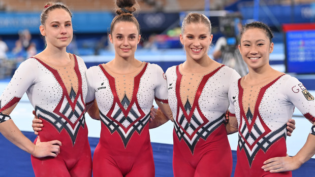 Germany's Sarah Voss and Paulina Schäfer, Elisabeth Seitz and Kim Bui