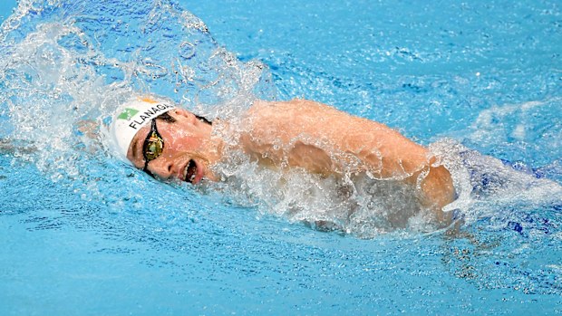 Patrick Flanagan swims at the Irish Swimming Trials.