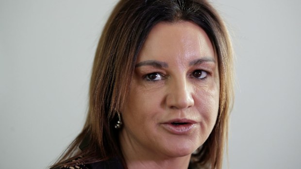 Senator Jacqui Lambie in Canberra today.