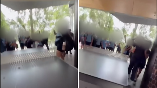 Alleged brawl at Sydney High School.