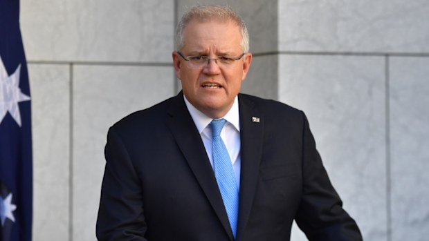 Scott Morrison speaks in Canberra today.