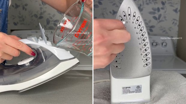 Home hacks guru Jacqueline Stein shows how to clean an iron with vinegar.