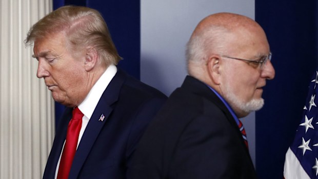 Donald Trump claimed falsely that Robert Redfield was misquoted when he warned of a second wave of coronavirus.