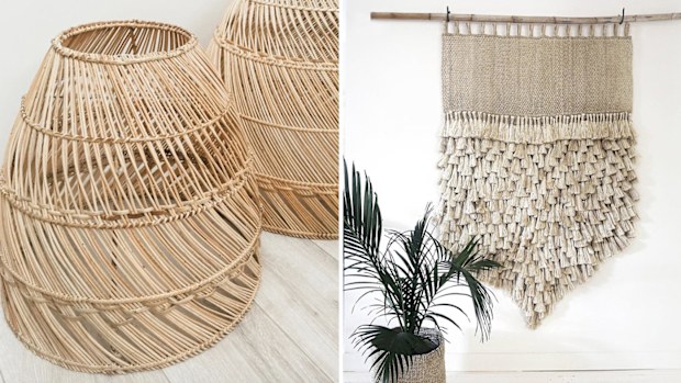 Natural homewares that The Block's Deb believes add to a natural coastal feel. 