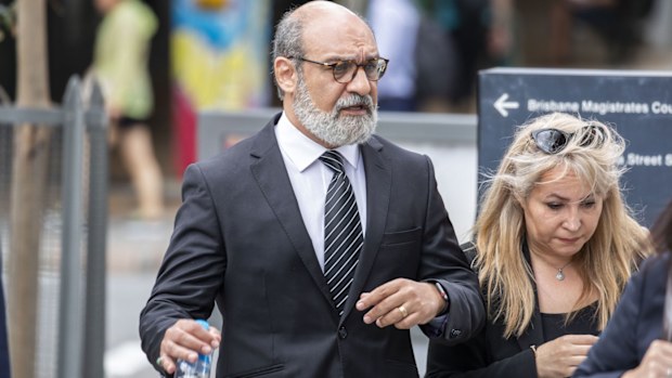 Dr Ramin Harirchian arrives at the Brisbane District Court in Brisbane, Monday, November 25, 2019