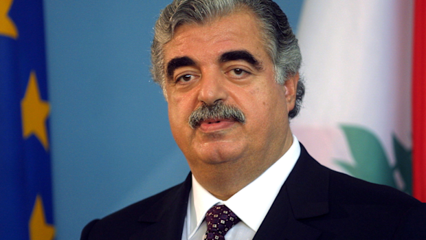 Former Lebanese Prime Minister Rafik Hariri, pictured circa 2001, was killed in a 2005 bomb blast.