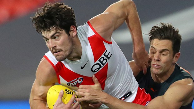 George Hewett in actions for the Swans