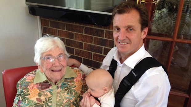 Neil Breen and his grandmother Eileen Campbell, who died aged 98.
