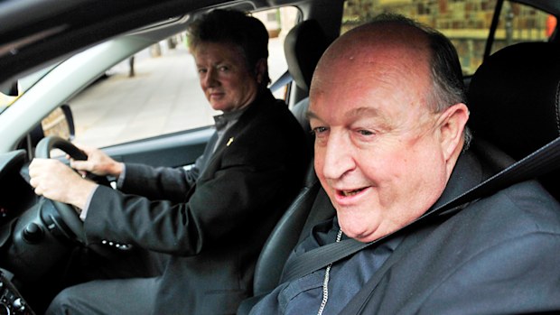 Adelaide Archbishop Philip Wilson, foreground. (Photo: AAP).