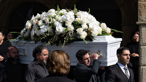 Lametta Fudlallah's casket at St Charbel's Maronite Church.