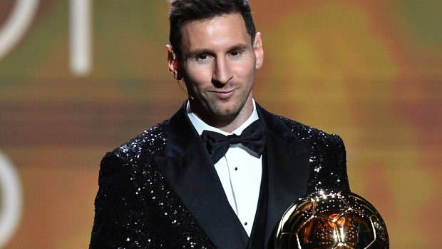 Lionel Messi is awarded with his seventh Ballon d'Or award.