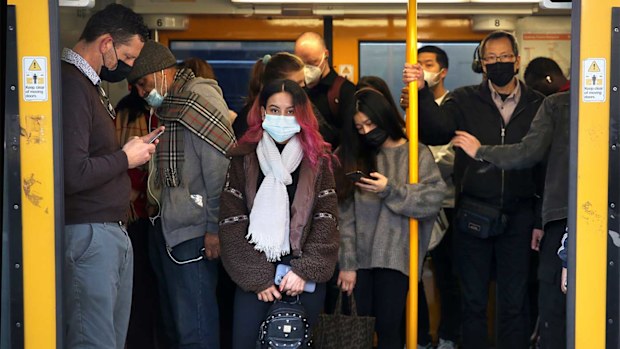 Masks are mandatory on trains in New South Wales.