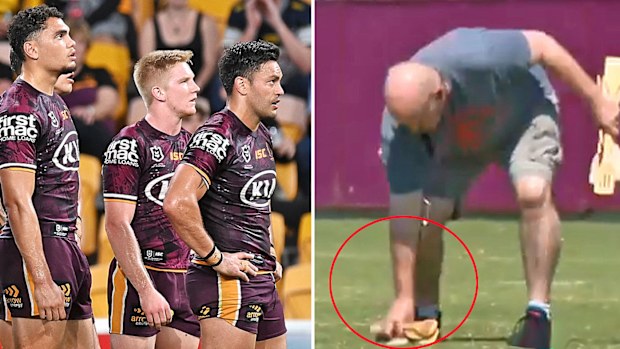 Broncos fans threw wooden spoons on their training ground after their loss to the Cowboys