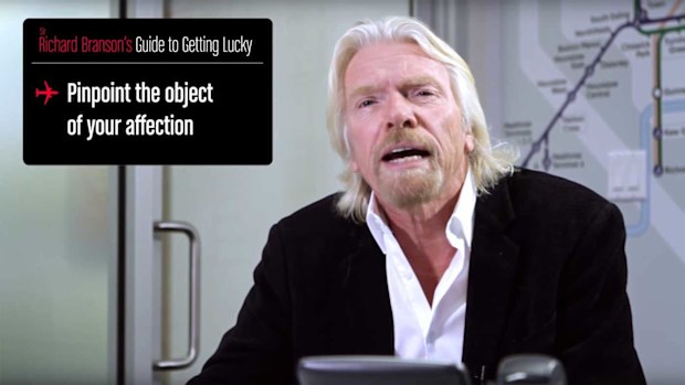 Richard Branson stars in promo video on how to get lucky using the inflight messaging system