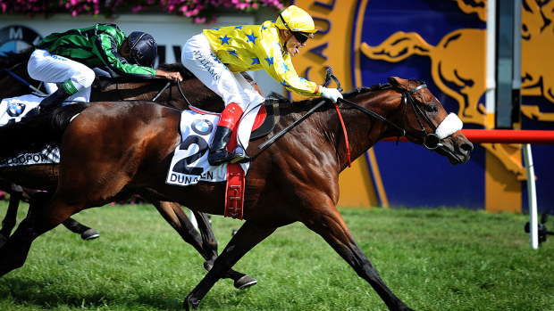 Dunaden wins the 2012 Caulfield Cup