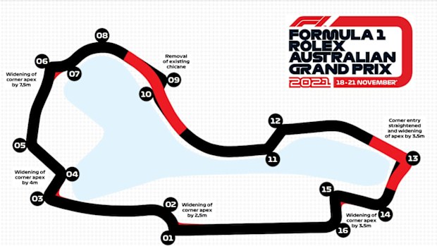 The track changes being made at Albert Park ahead of the Australian Grand Prix.
