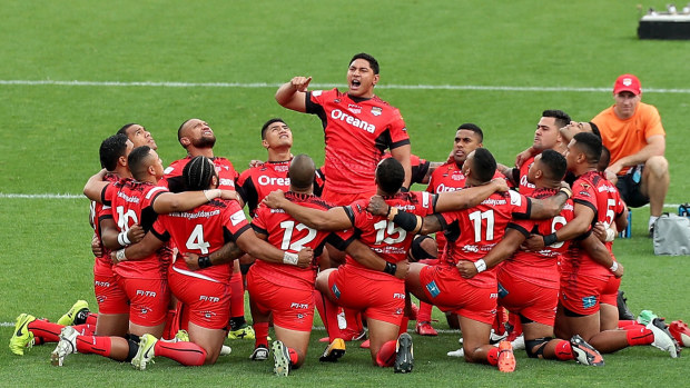 Tonga perform their Haka
