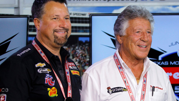 Michael Andretti with his father, 1978 world champion Mario, pictured in 2013.