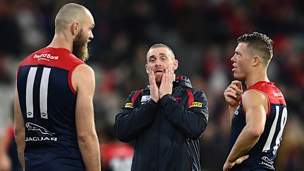 Max Gawn, Simon Goodwin and Jake Melksham