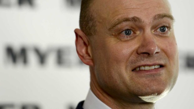 Myer CEO Richard Umbers announced a new strategy on Tuesday.