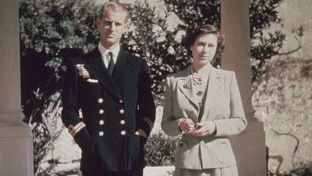 Prince Philip and Princess Elizabeth pictured in Malta during their honeymoon in 1947.