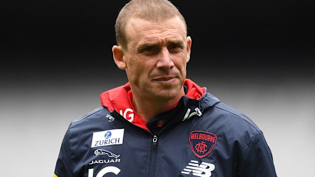 Demons coach Simon Goodwin's job is 'under the pump' according to Shane Crawford