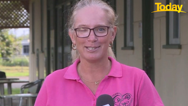 Melissa Hudson said the snake appeared at the worst possible moment.