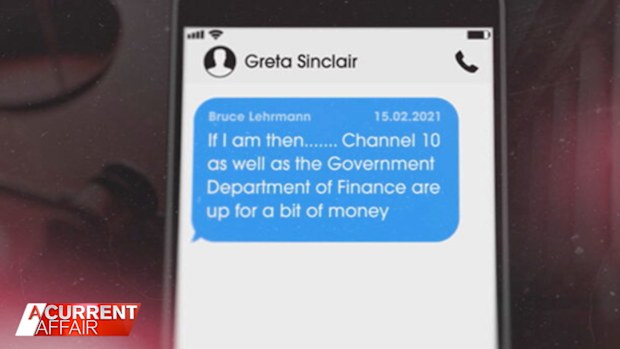 Bruce Lehrmann's text messages. 