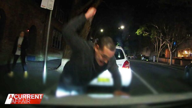 A Sydney passenger was seen in an Uber's dashcam footage.