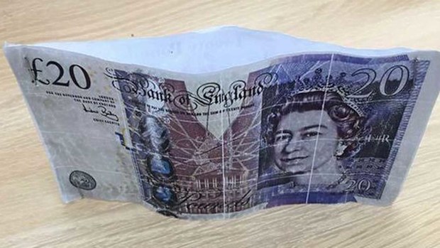 The photocopied banknote was accepted by a UK barman. (ninemsn)