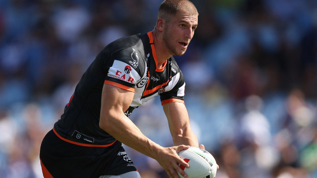Adam Doueihi in action for Wests Tigers.