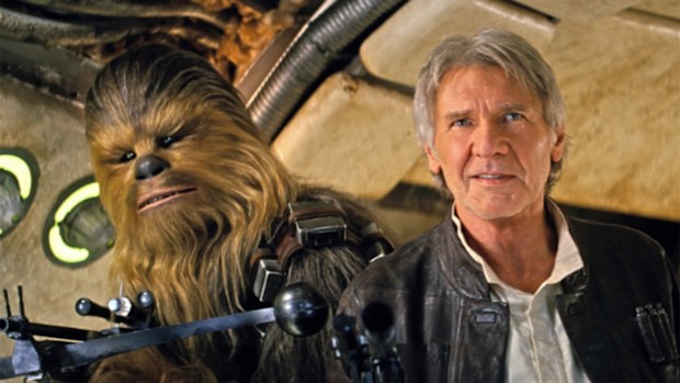 Harrison Ford as Han Solo.