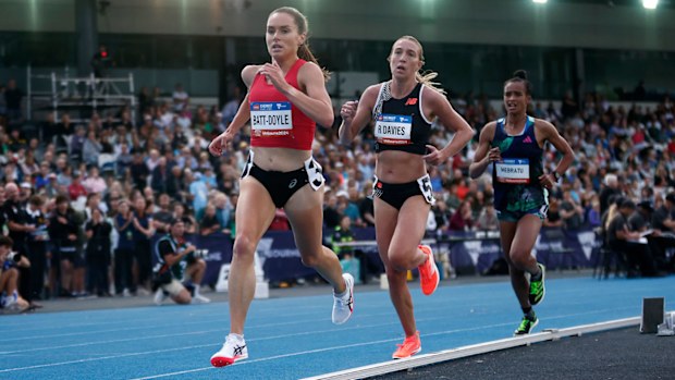Izzi Batt-Doyle in action at Melbourne's Maurie Plant Meet in Melbourne.