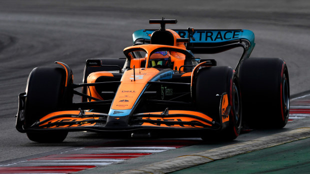 Daniel Ricciardo in action for McLaren on day two of pre-season testing in Spain.