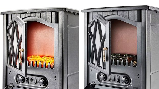 Flame effect fireplace heater, Kmart