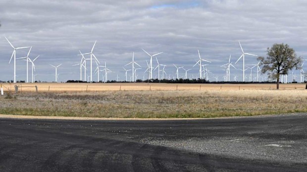 An artist's impression of the Murra Warra wind farm.