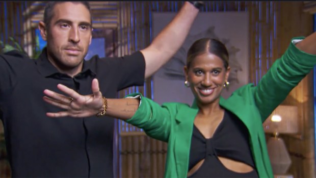 The Block 2023: Charming Street - Kyle and Leslie win the first room reveal with their studio bathroom