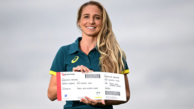 Genevieve Gregson at the Australian Olympic Committee selection confirmation.