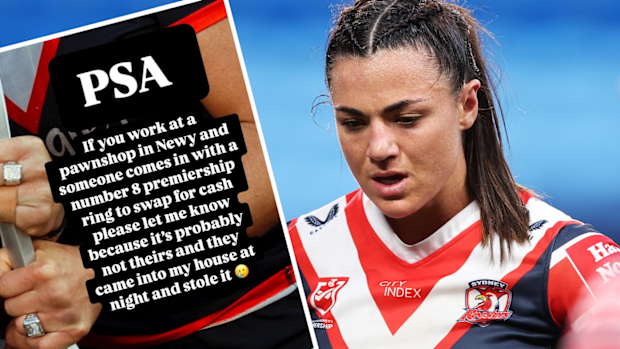 Millie Elliott called on her followers to keep an eye out for her premiership ring.