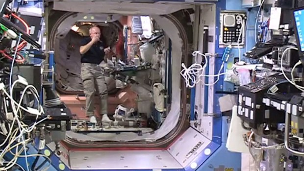On board the international space station.